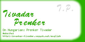 tivadar prenker business card